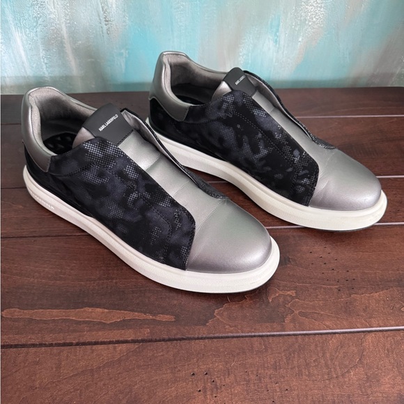 Karl Lagerfeld Other - Karl Lagerfeld men’s black and silver slip on sneakers